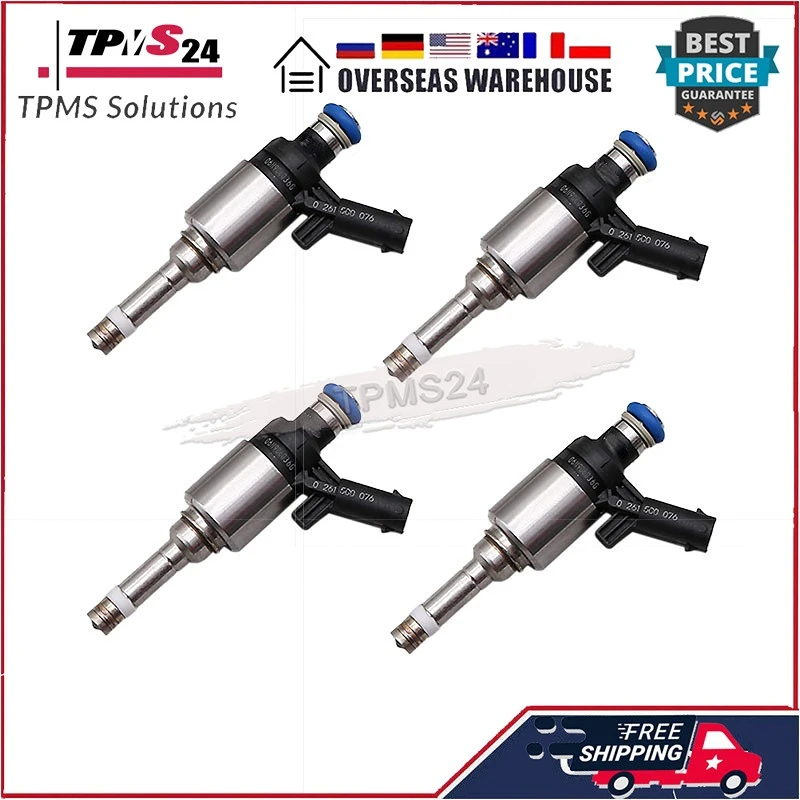 4pcs Fuel Injector For Audi A3 A4 A5 A6 Q3 Q5 TT Seat Freetrack Leon Volkswagen Beetle CC EOS GTI Jetta Passat Tiguan 06H906036G