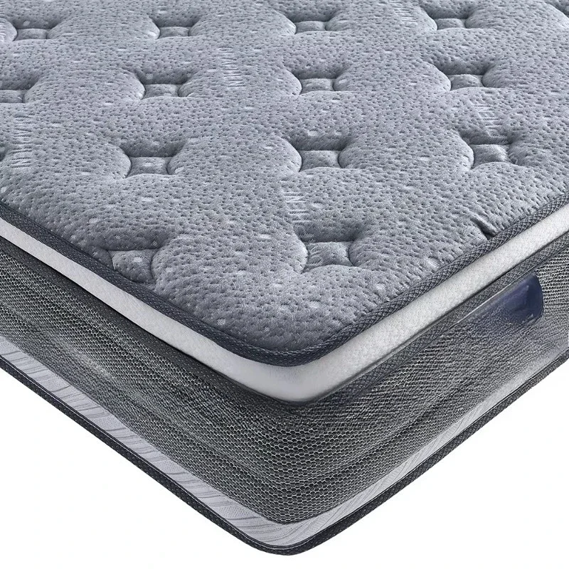 Hotel Mattress Royal High Density Foam Spring Coil Latex Hybrid Mattress Rolled in a Box