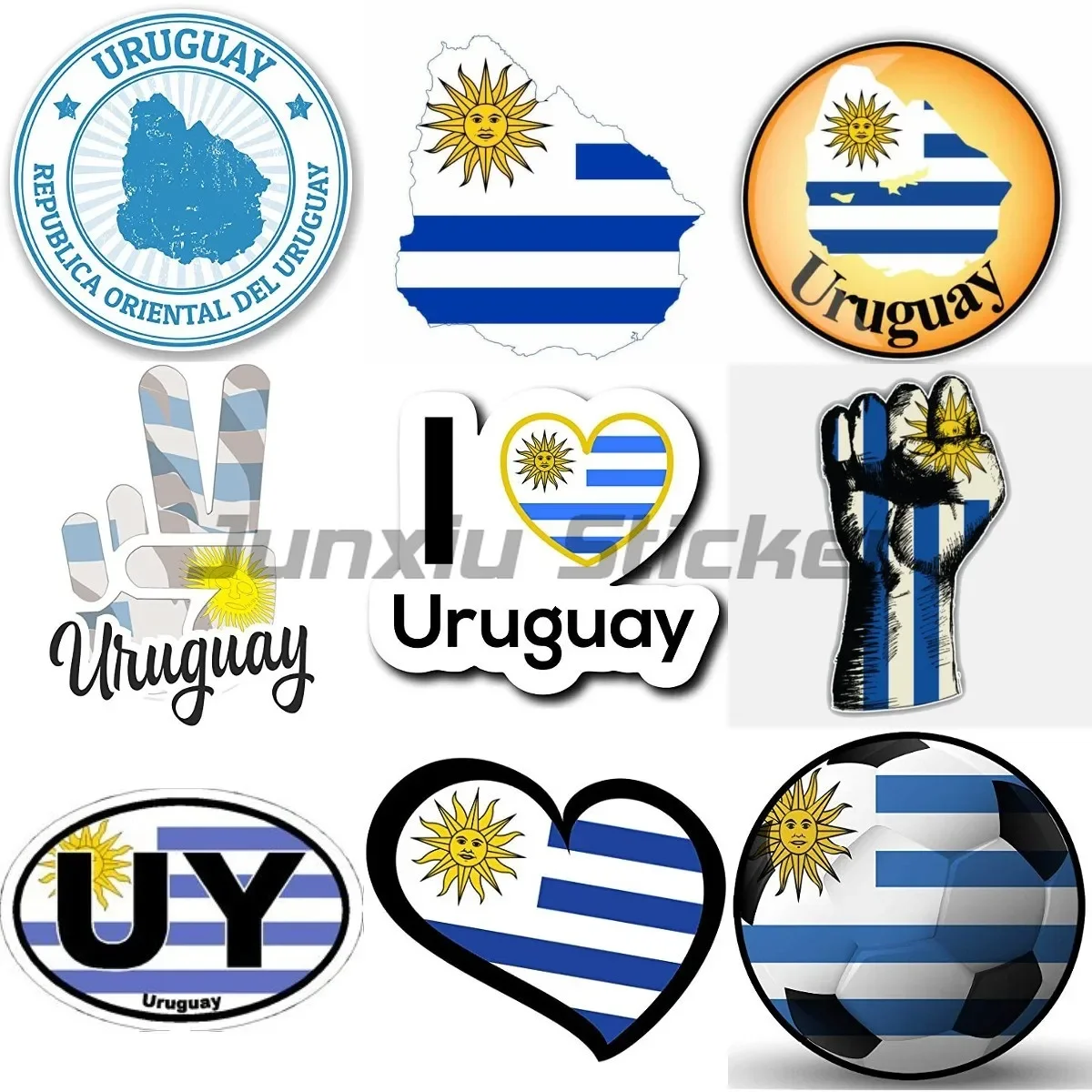 

Uruguay Flag Vinyl Creative Decals Car Motocross Racing Laptop Helmet Trunk Wall Laptop Window Motorcycle Stickers Customizable