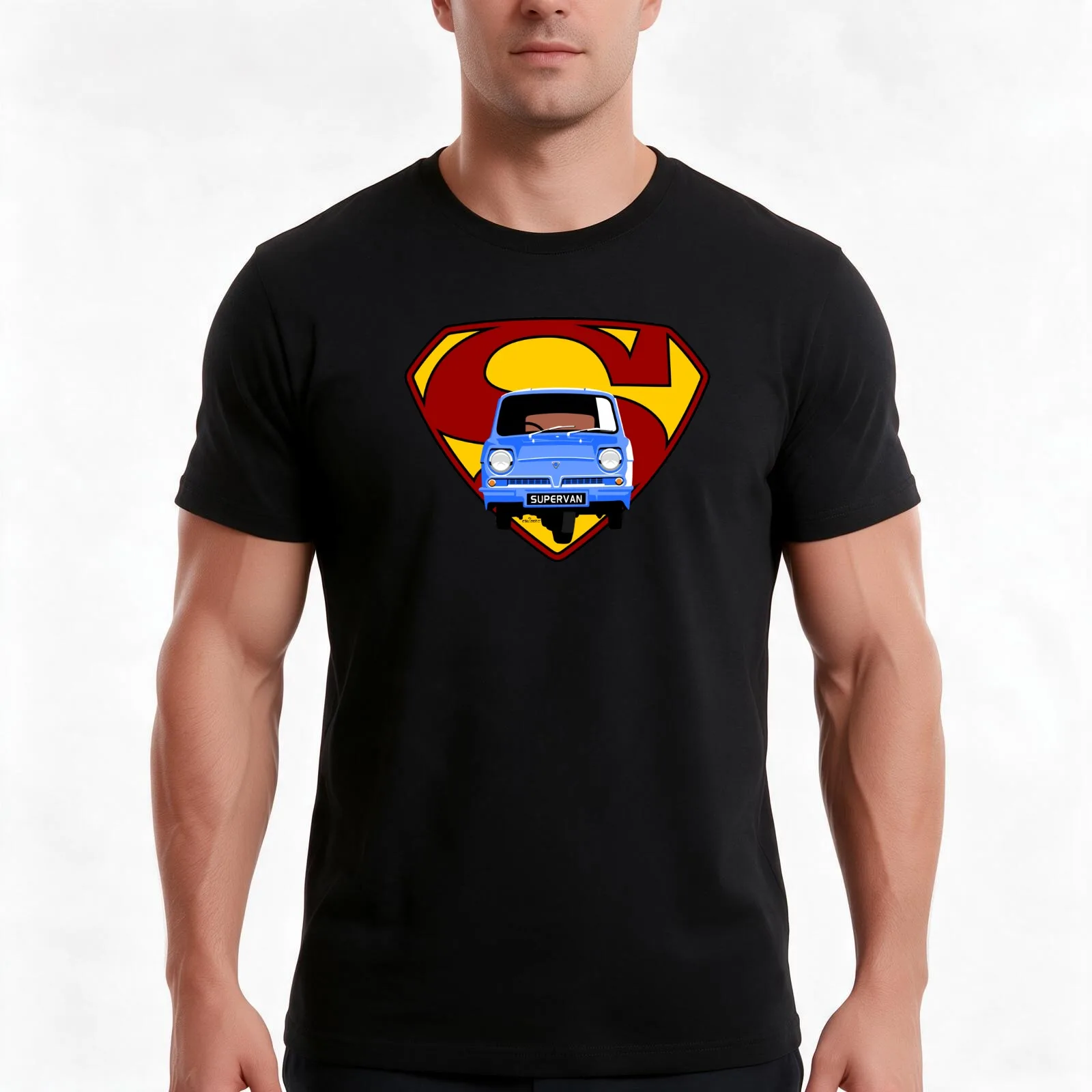 Reliant Regal Supervan T-Shirt, Summer Casual Cotton Tee, Oversized Streetwear Tops, Vintage Graphic Print, Unisex Men Women