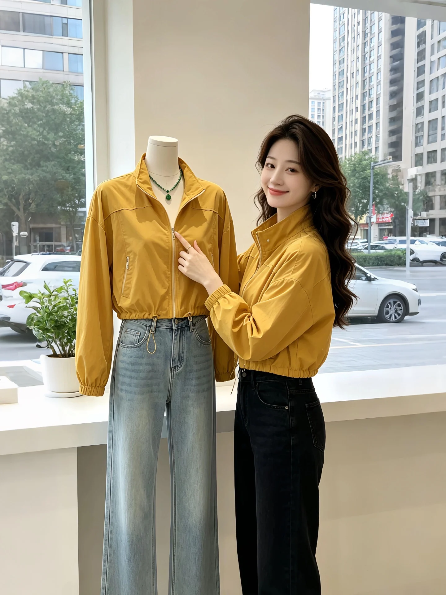 Women's Summer 2026 New Style Loose Fit Lightweight UV Protection Fashionable Outerwear Breathable Zipper Closure Short Coat