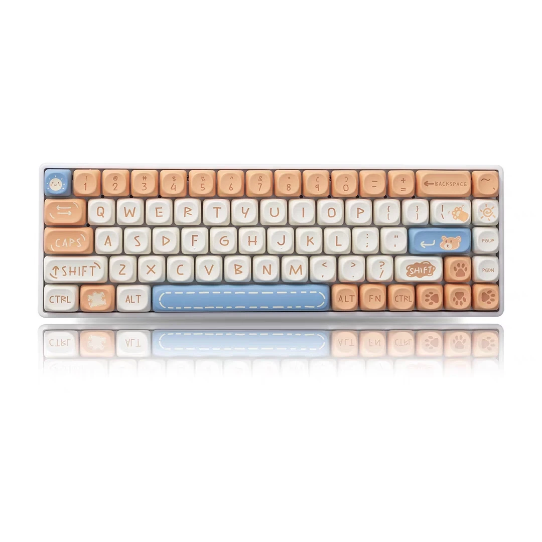 Moa pudding bear keycap pbt material sublimation suitable for tarantula F99 F87 F75 VGN98pro RK75