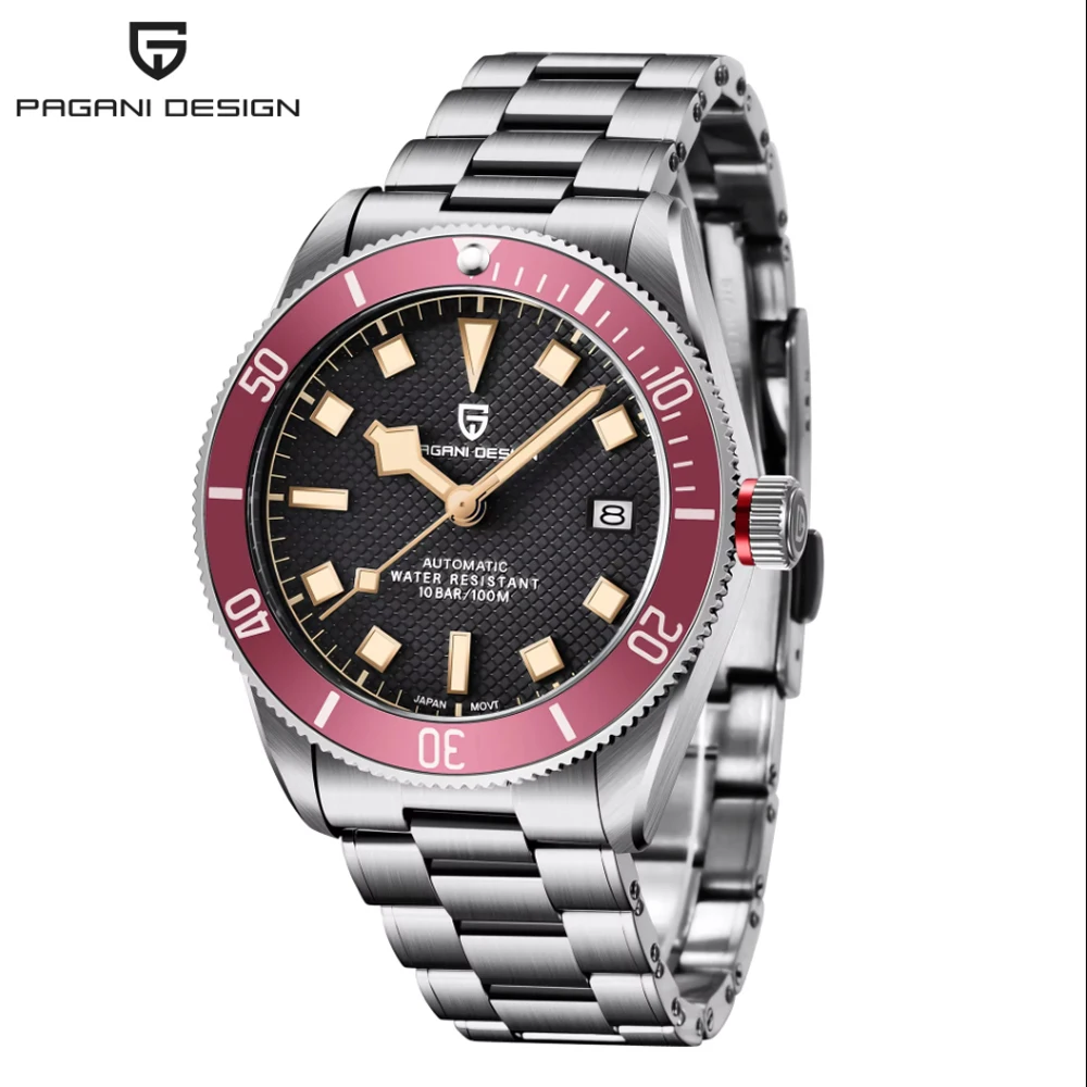 Relojes PAGANI DESIGN BB58 para Hombre, Reloj mecánico para Hombre, Reloj automático de lujo para Hombre NH35 Movt, Reloj resistente al agua para Hombre PD-1671
