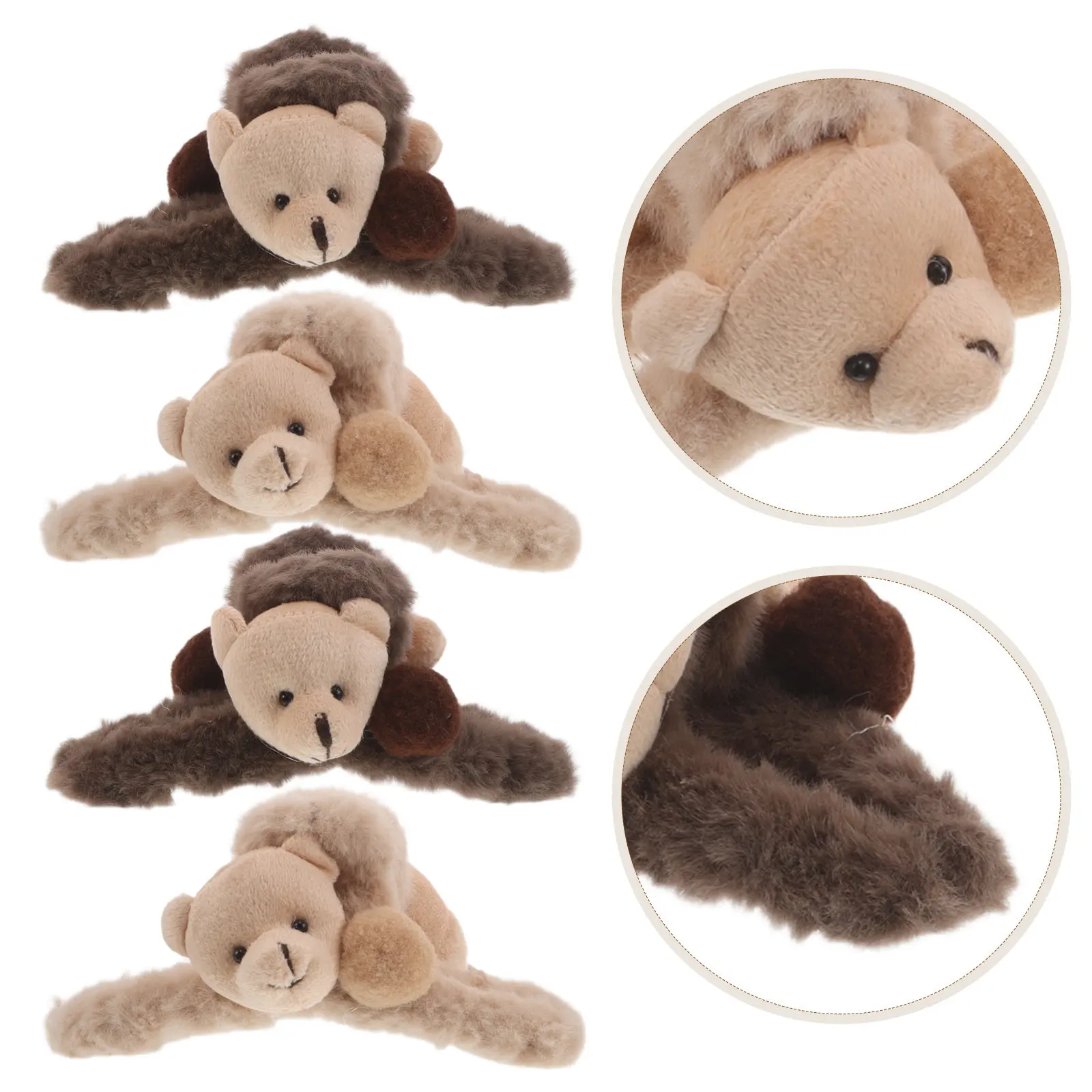 

Набор из 4 мягких заколок-крабов для волос с ушками медведя, осенне-зимние, нескользящие, коричневые, цвета хаки, уютные заколки-зажимы для женщин и девочек, аксессуары для волос