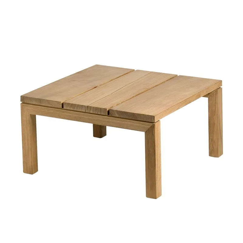 Factory Direct 2026 Modern Teak Beach Loungers Outdoor Swimming Pool Patio Terrace Solid Wood Bed