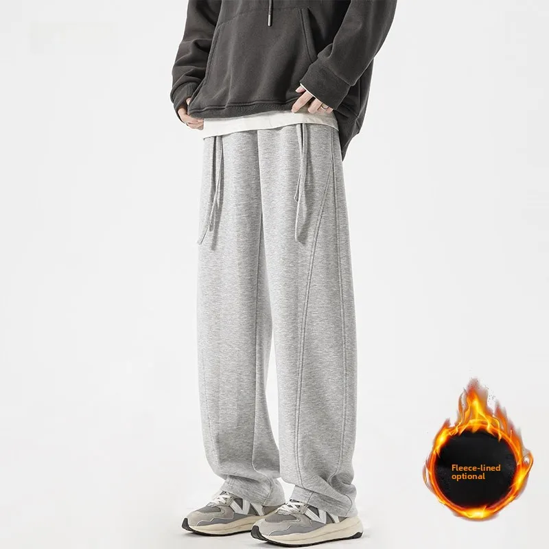 

Спортивные штаны American Sle Fce на подкладке, мужские осенне-зимние свободные повседневные брюки больших размеров, цветные длинные в пол, нож E...