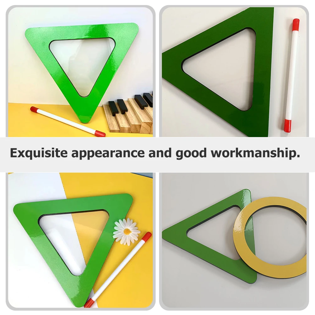Tambor de mano Triangular, instrumento de percusión de piel de resina, juguetes musicales para niños pequeños, juguete educativo profesional para bebés