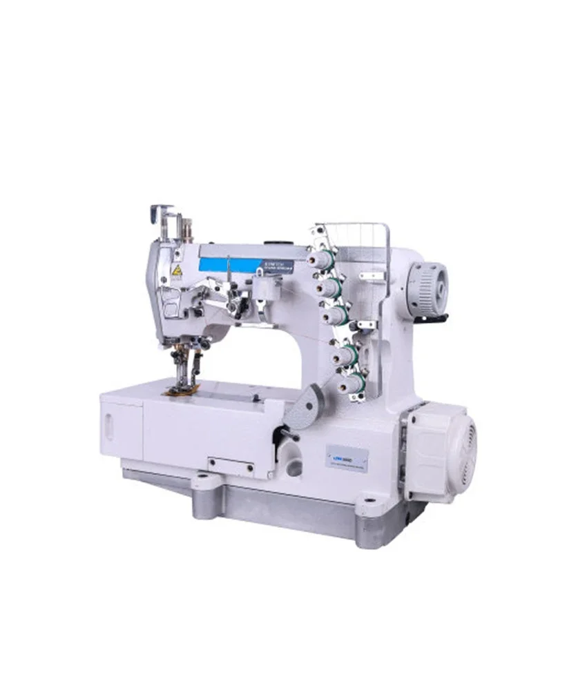 Three-needle five-thread industrial sewing machine electric can car flat can stretch sewing machine generous head sewing machine