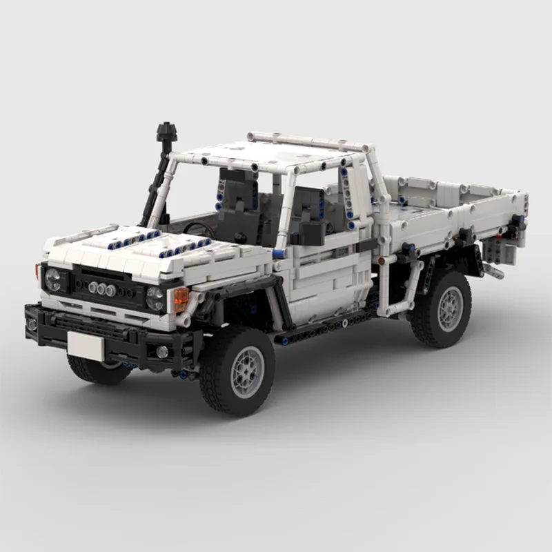 City Car Model MOC Building Bricks Land Cruiser 70 Off-Road Vehicle Modular Technology Children Holiday Gifts Assemble Toys Suit