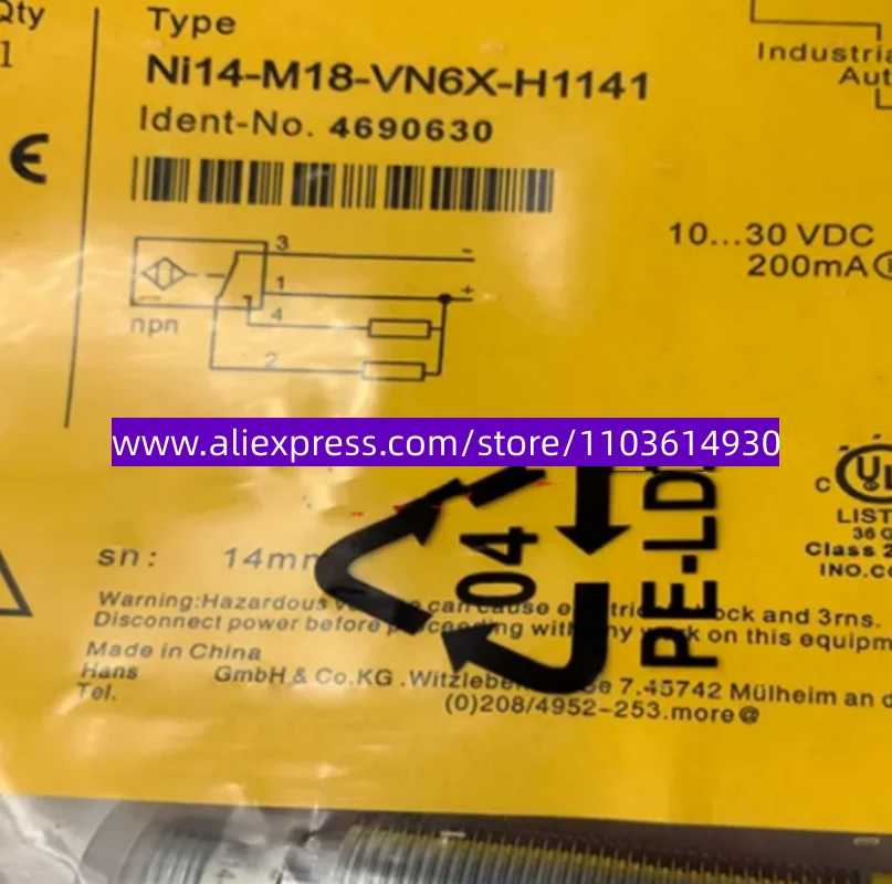

3pcs New proximity switch BI8U-M18-AP6X-H1141 NI12U-M18-AP6X-H1141 Ni14-M18-VP4X-H1141 Ni14-M18-VN4X-H1141 BI8U-M18-AN6X-H1141