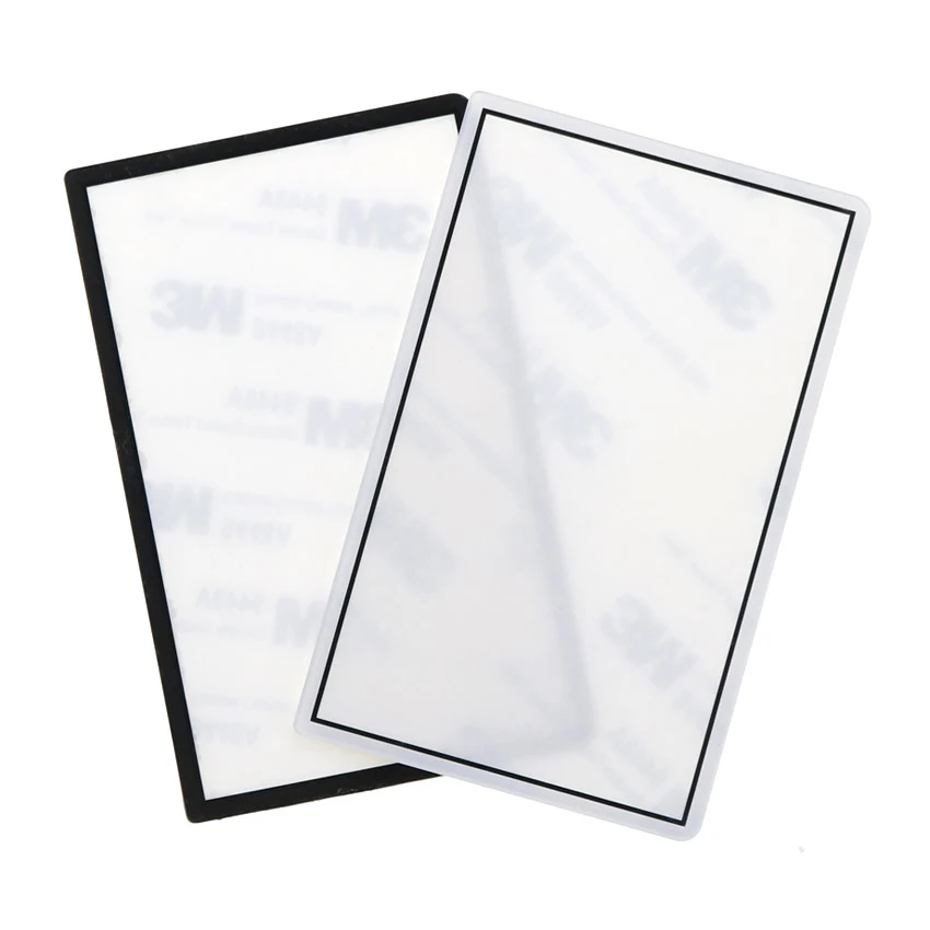 YuXi-Couvercle de lentille extérieure de miroir en plastique et verre, surface supérieure, écran LCD supérieur pour nouveau 3DS, noir et blanc