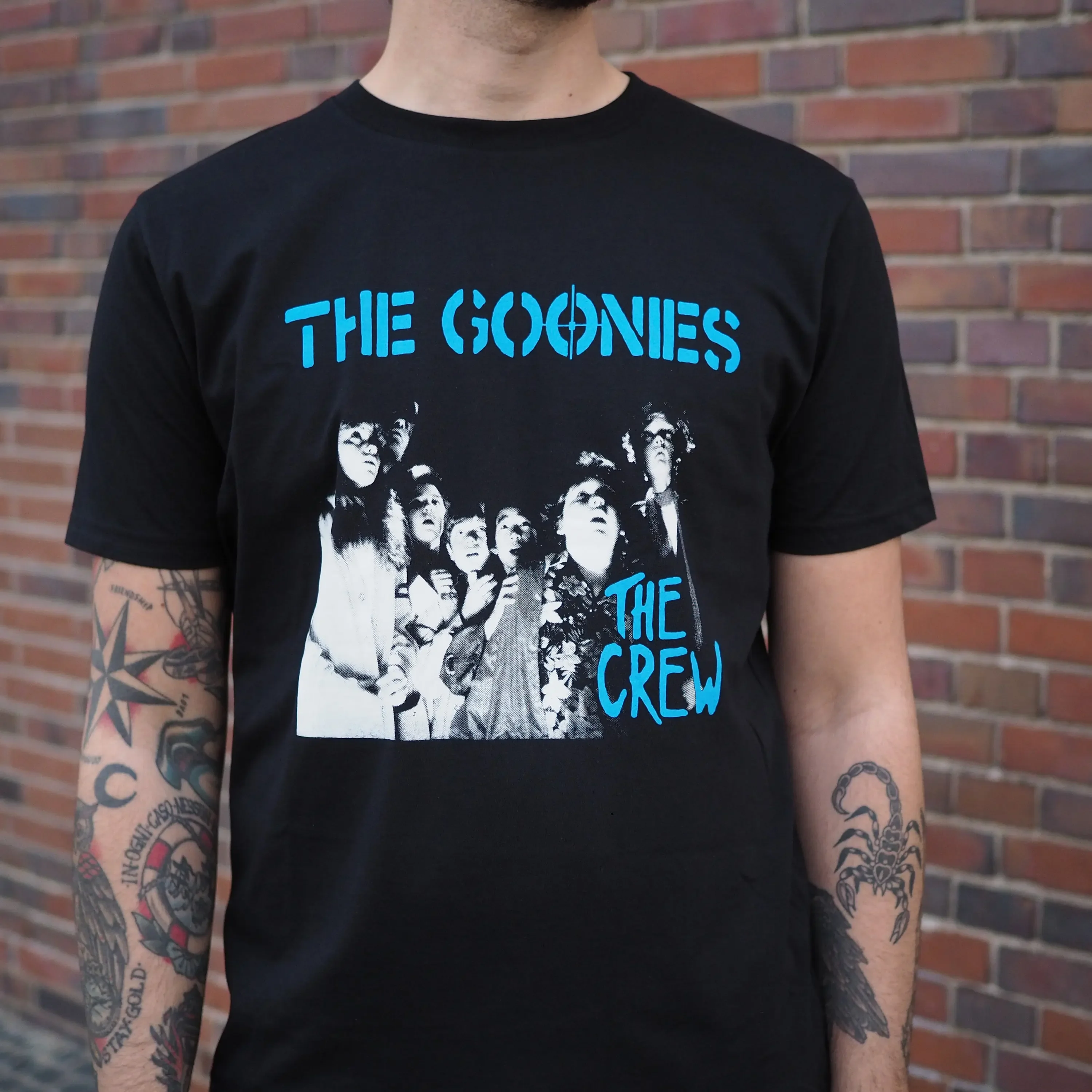 Goonies The Crew Youth Rip Off 7 segundos Camiseta de algodón orgánico Películas de culto Película de los 80