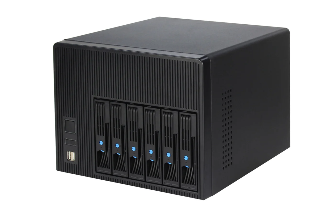 NAS-06 6-Bay NAS Case Mini-ITX Storage Server Chassis, 6×3.5