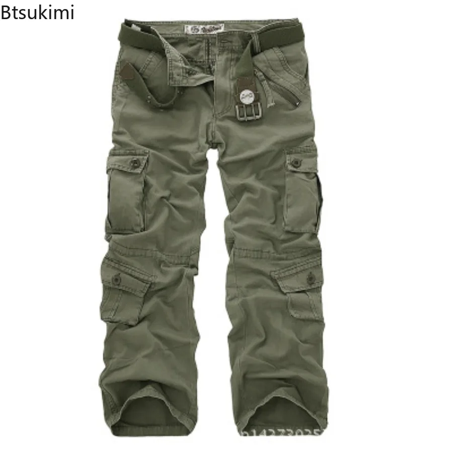 Oversized Cargo Pants Autumn New Men's Casual Multi-Pocket Cotton Overalls Trousers Vintage Camouflage Loose Joggers Pants Male
