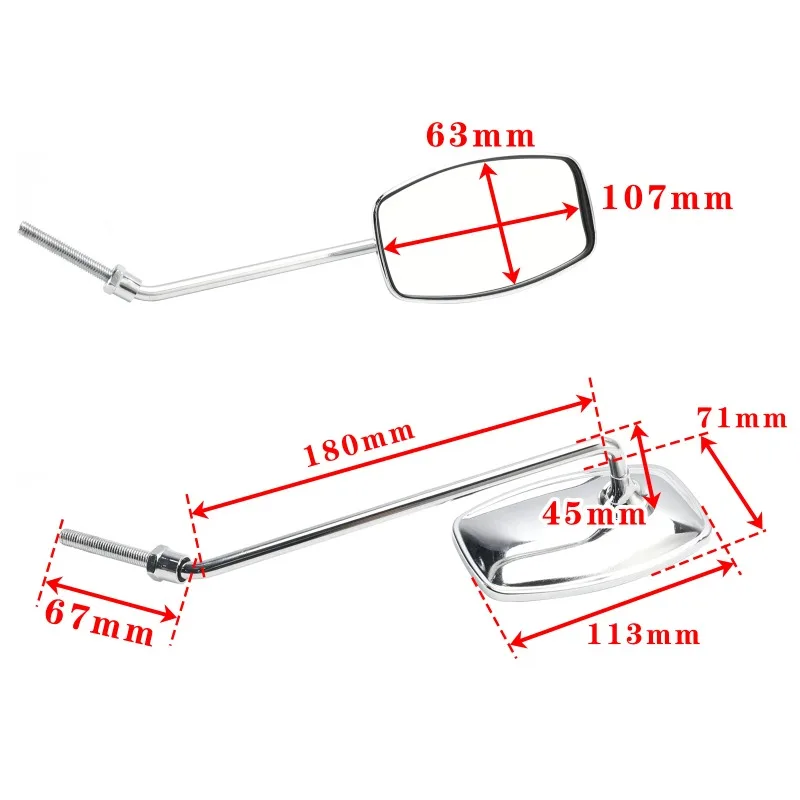 Motorcycle Rearview Mirror Set 8mm Thread Fit for CA100 CA110 CA200 CM90 CM91 C50 C70 C90 C100 C110 C102