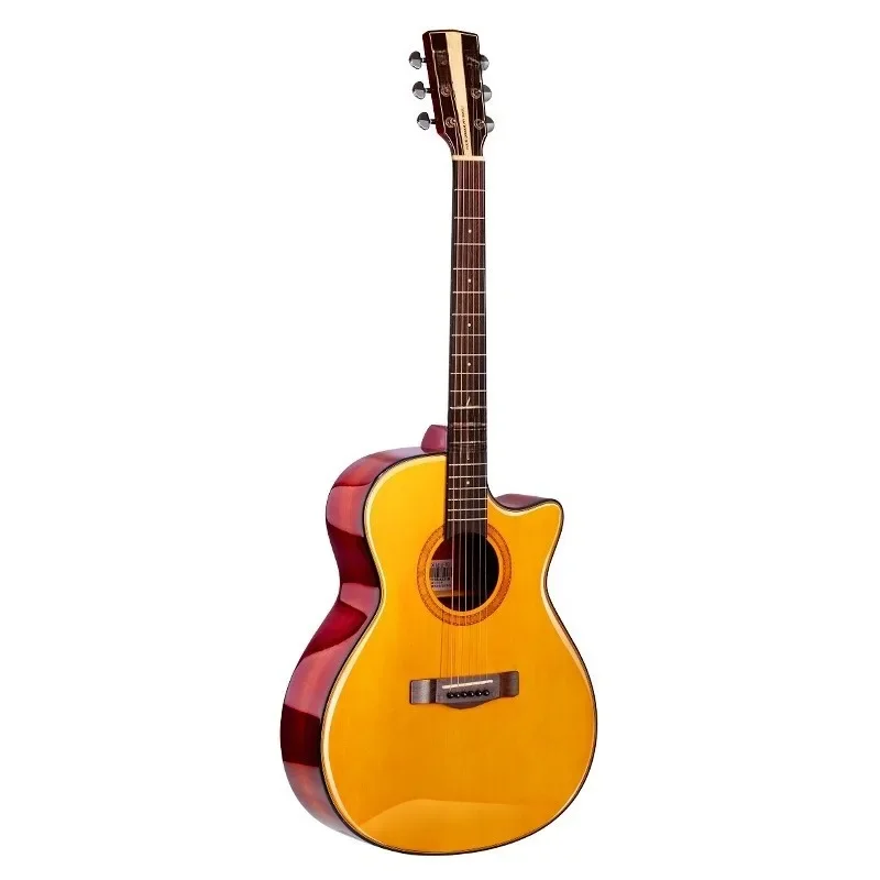 

Cedar walnut veneer SF800 folk original sound electric box finger singing upgraded surface single wood