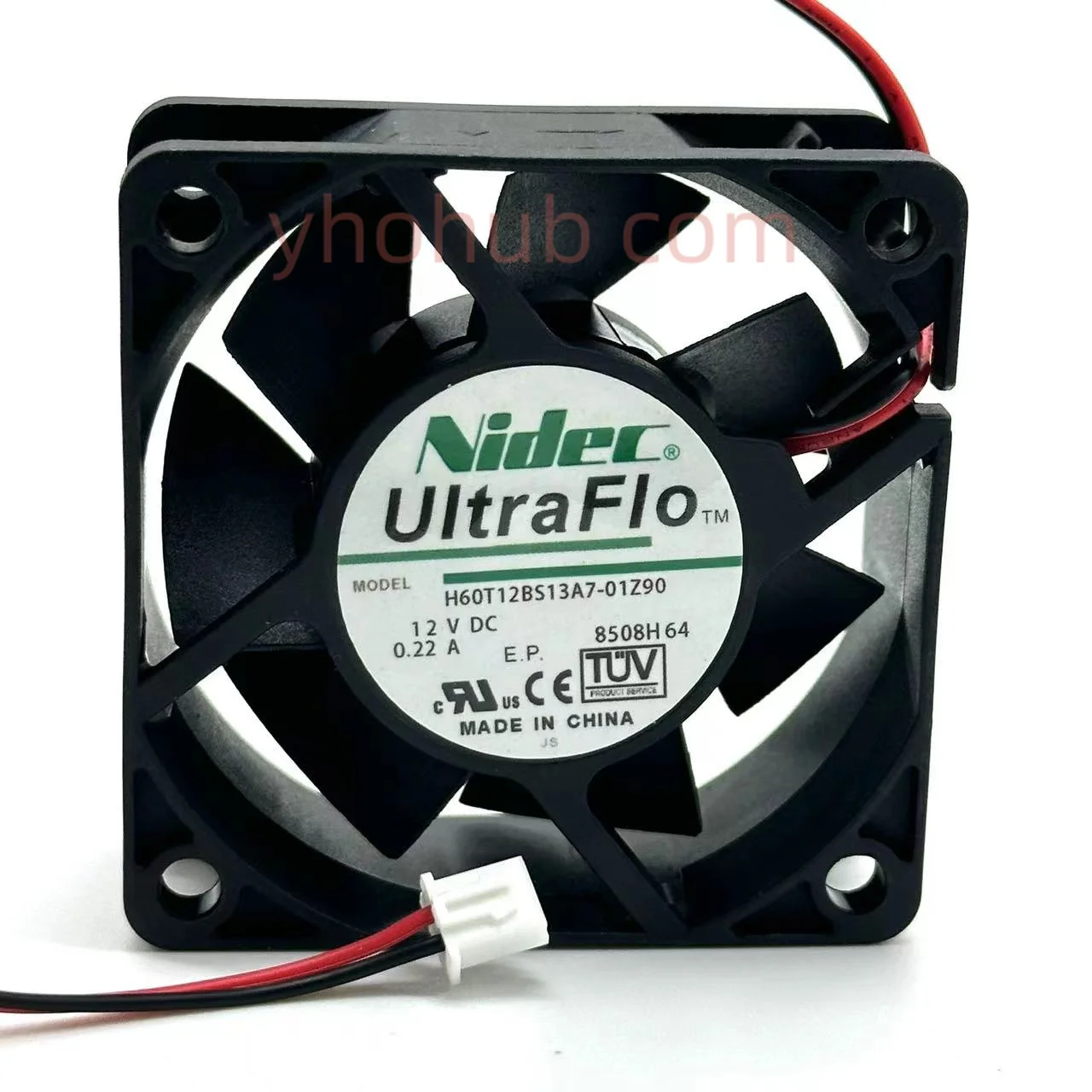 

Nidec H60T12BS13A7-01 DC 12V 0.22A 60x60x25mm 2-Wire Server Cooling Fan