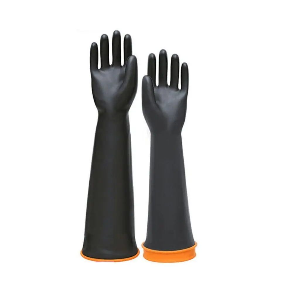 

Resist Strong Acid and Alkali Chemical Resistant Gloves Reusable Long Industrial Rubber Gloves Heavy Duty 17''22''