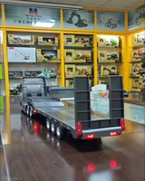 Huina 770S Tractor Trailer 1/18 Upgrading Rc Truck Lighting Flat Trailer Engineering Truck Model Toys Vehicle