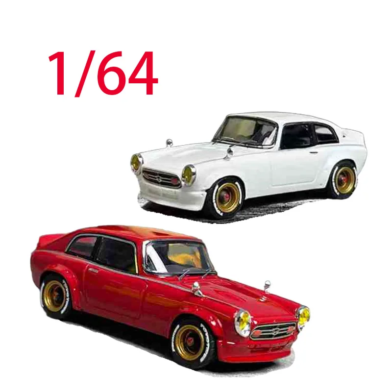 

Литая под давлением модель автомобиля из сплава Honda в масштабе 1/64, Honda S800 1968, игровые транспортные средства, игрушки для мальчиков, оригинальная коробка, коллекция дисплеев