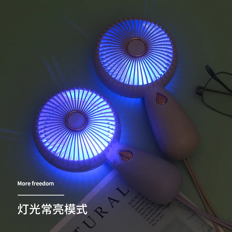 Mini Handheld Small Fan Portable Portable Silent Office Desk Student On Dormitory Charging Outdoor Hand Holding Fan Small