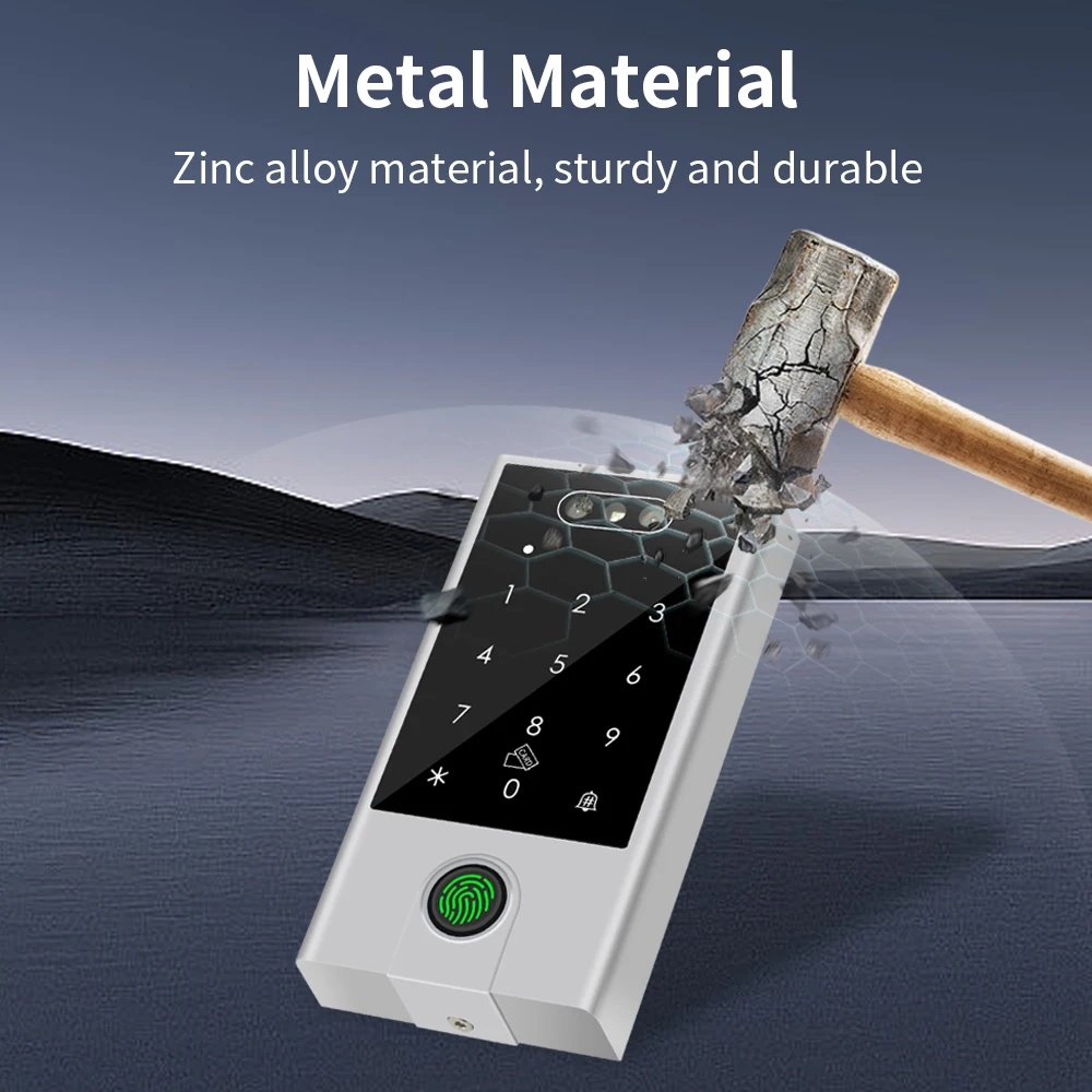 Smart tuya wifi Face Recognition Access Control Machine 13.5Mhz/125Khz Metal Belt Waterproof Fingerprint Control System