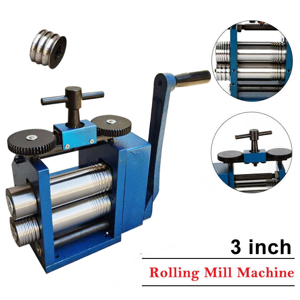 Imagem -04 - Manual Combinação Rolling Mill Máquina Rolo Jóias Imprensa Jeweller 75 mm