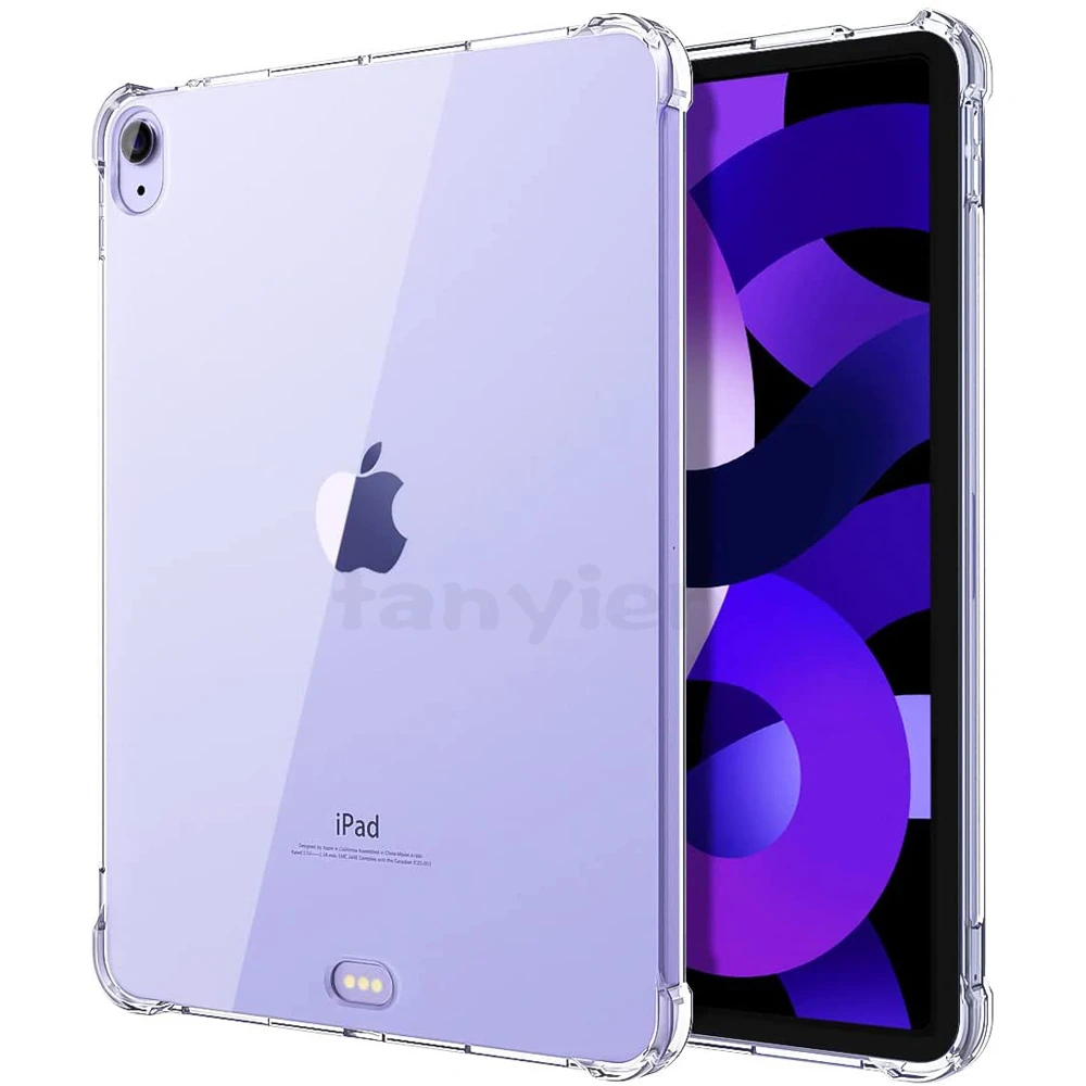 For Apple iPad Air Mini Pro 1 2 3 4 5 6 7 8 9 10 7.9 8.3 9.7 10.2 10.9 11 12.9 2022 2021 Flexible TPU Soft Silicone Tablet Case