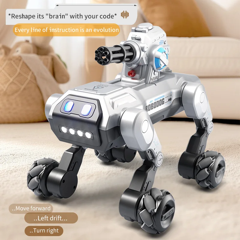 

Ai Remote Control Intelligent Lateral Conversation Stunt Programming Singing Dancing Spray Fart Sensing Robot Dog
