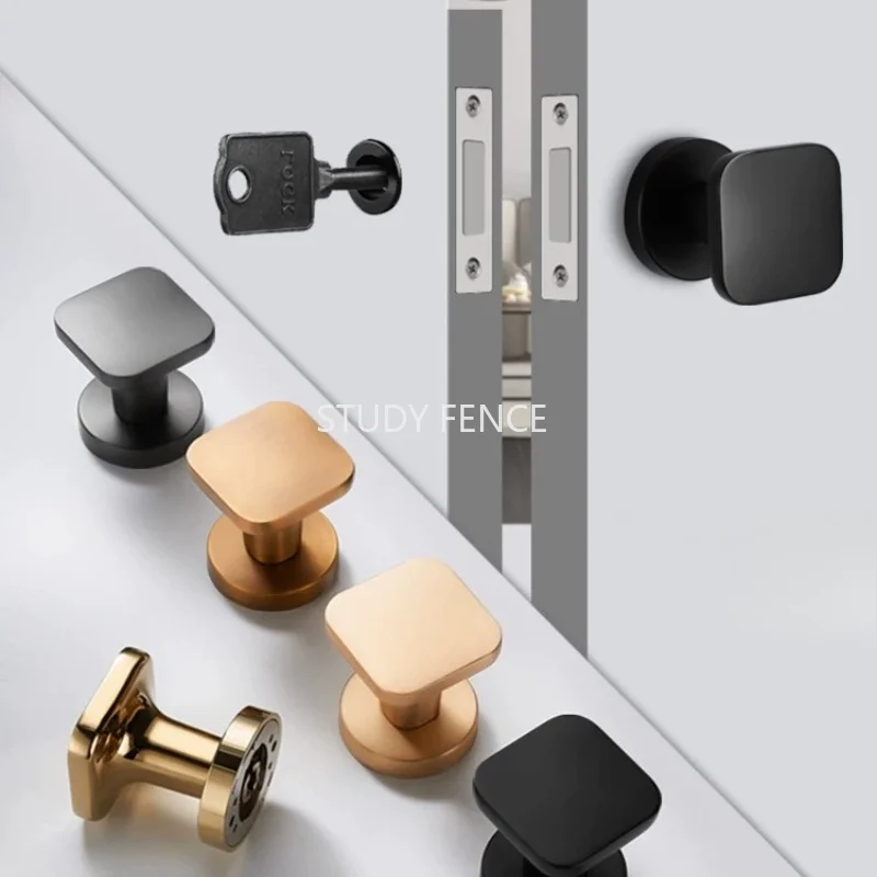 

1 Set Zinc Alloy Single-sided Door Lock Set, Only One Handle, Suitable for New Door Installation, Room Door Lock,Outdoor Keyhole