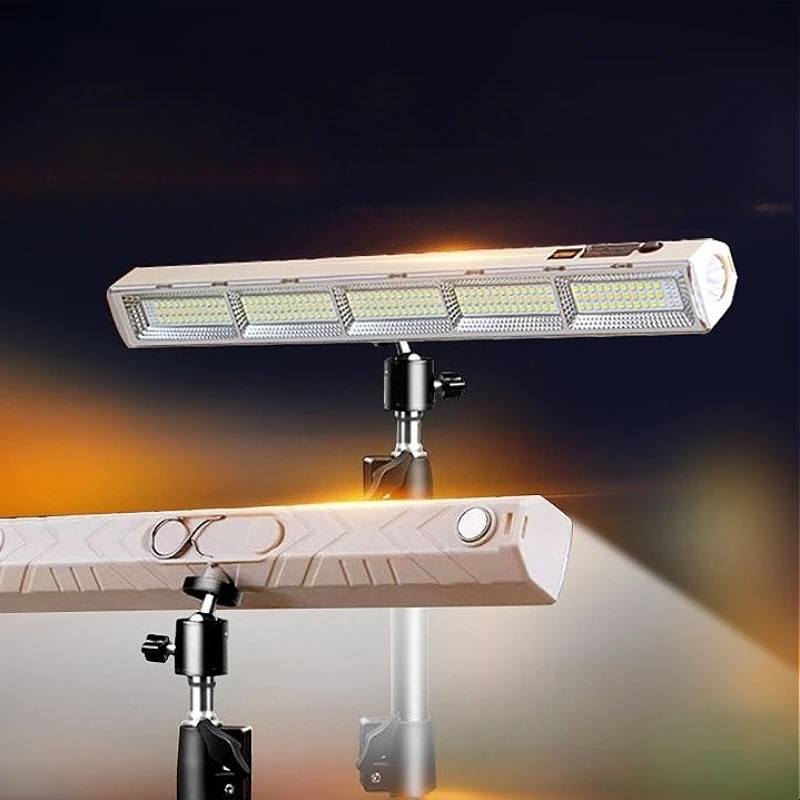 أنبوب مصباح التخييم عكس الضوء LED مصباح مغناطيسي مقاوم للماء قابلة للشحن أنبوب إضاءة التخييم مع هوك معدات التخييم في الهواء الطلق