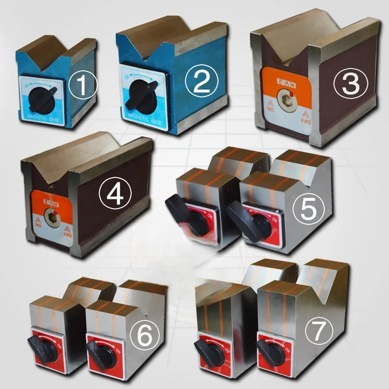Magnetic V-shaped block Triangle table Magnetic  table cutting line with V-shaped iron 7K line Magnet V-shaped block 12K