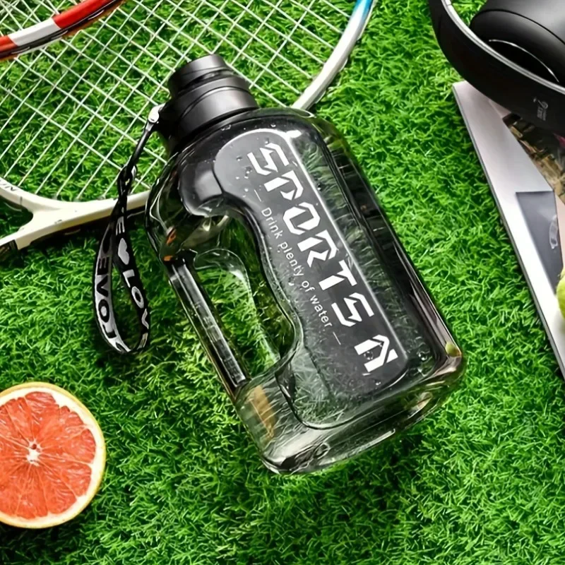 Botella de agua de gran capacidad de 2 litros, hervidor de agua deportivo para gimnasio, Camping, viajes, botellas para beber sin BPA, taza espacial de plástico portátil