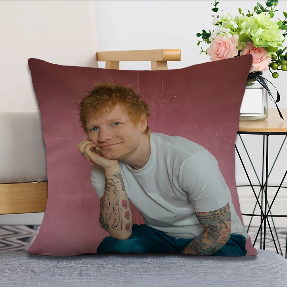 Pop-Sänger E-Ed S-Sheeran Spielkissenbezug Kissenhülle Quadratisches Kissen Zimmer Schlafzimmer Kopfteil Sofa Wohnzimmer Rückenlehne Nickerchenzeit – Detail 9