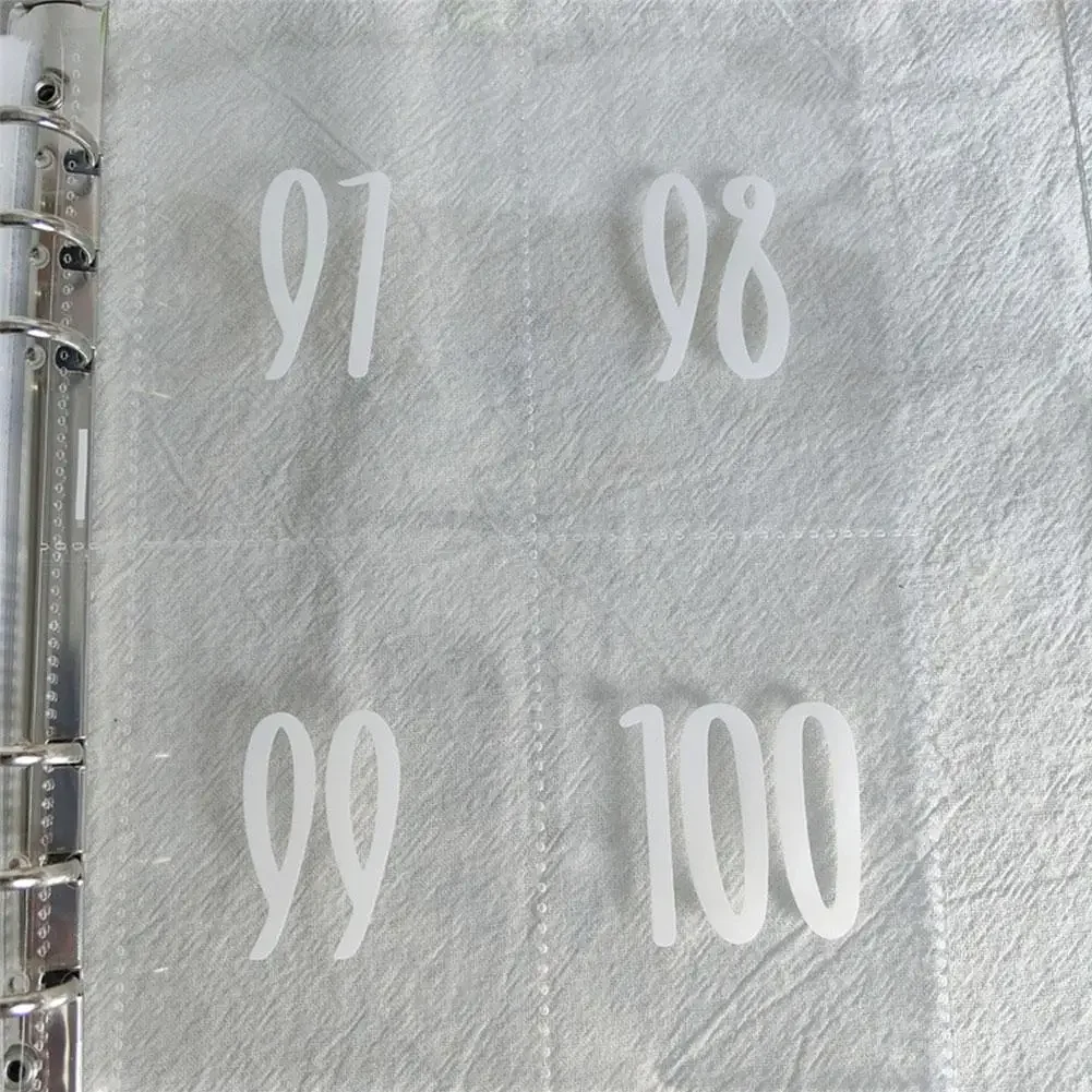 For 100 Envelope Challenge Binder A5 Cash Saving Book Double-Sided 00 Days Couple Savings Challenge Notebook Loose Page