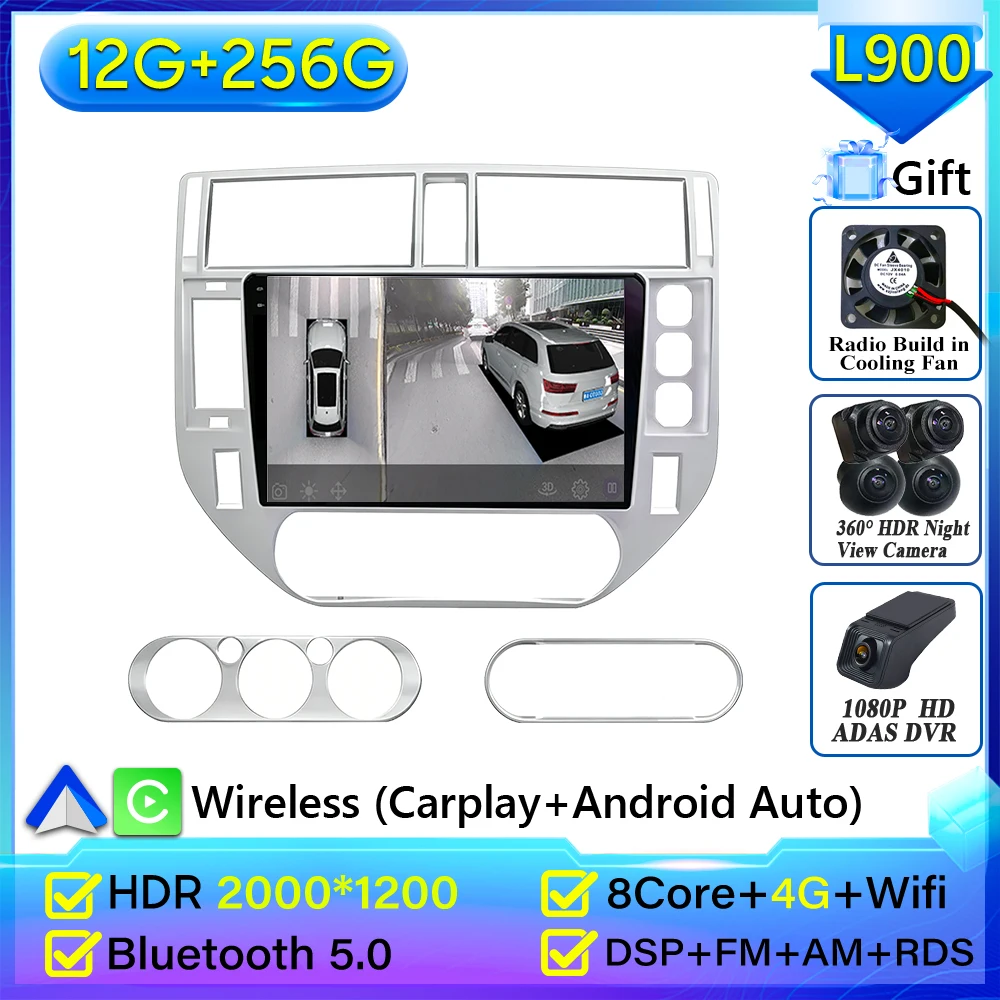 Android 16 Voor Ford Kuga MK1 2008-2012 Voor Ford C-MAX CMAX 2003-2010 Autoradio GPS 2 k Scherm Carplay 4G Wifi Stereo Video DSP BT