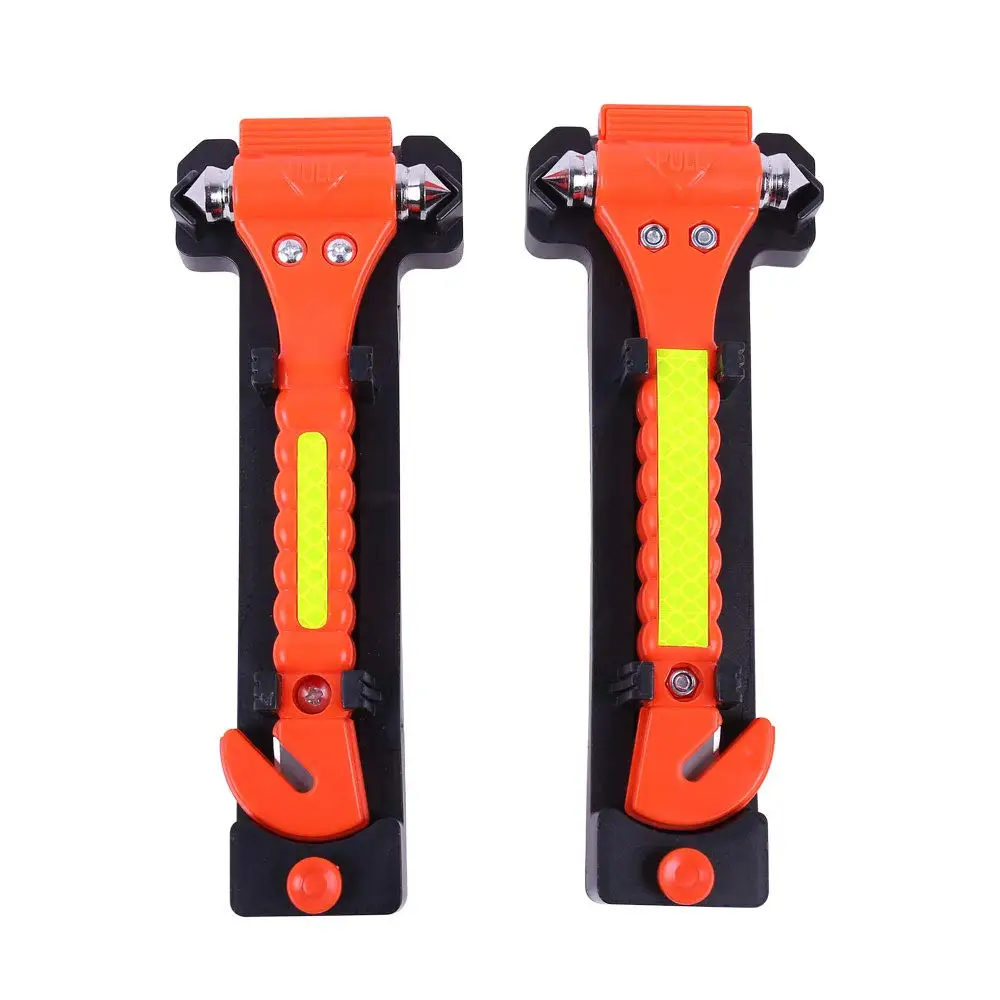 2 In 1 Car Emergency Safety Escape Hammer Glass Window Breaker Belt Cutter Tool Glass Lifesaving First Aid kit