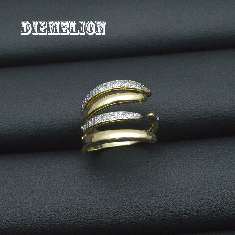 

Multi-layer Cross Rings for Women Luxury Two Tone Cubic Zirconia Rings Daily Wear Party Modern Fashion Female Jewelry