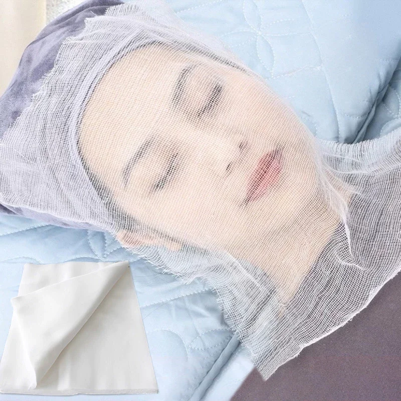 500/100 Stuks Spa Gezicht Katoenen Gaas Masker Wegwerp Salon SPA Schoonheidsmasker Huidverzorging Beauty Tool DIY Zeewier Zachte Gezichtsmaskers Gaas