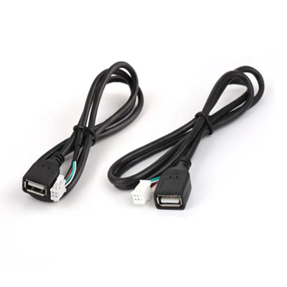 

1pcs Car Usb Cable Adapter Extension Cable Adapter 4pin 6pin For Car Radio Stereo Auto Accessories hot Q7N3