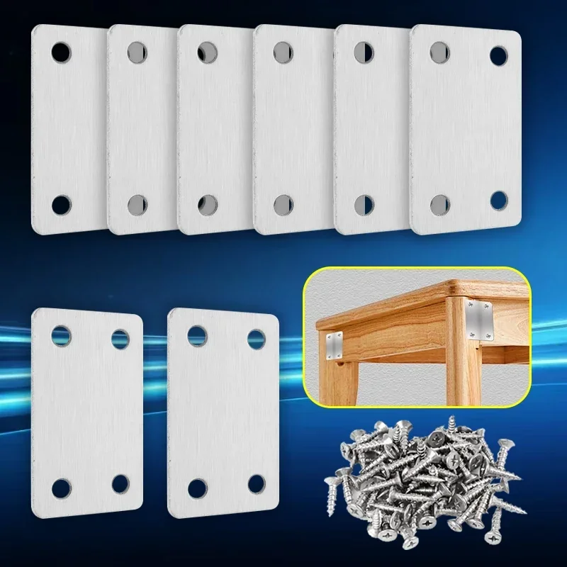 

4/8/12 шт. плоский кронштейн с винтами, фиксированный угловой кронштейн с четырьмя отверстиями, мебельный соединитель, используемый для полок, шкафов, столов