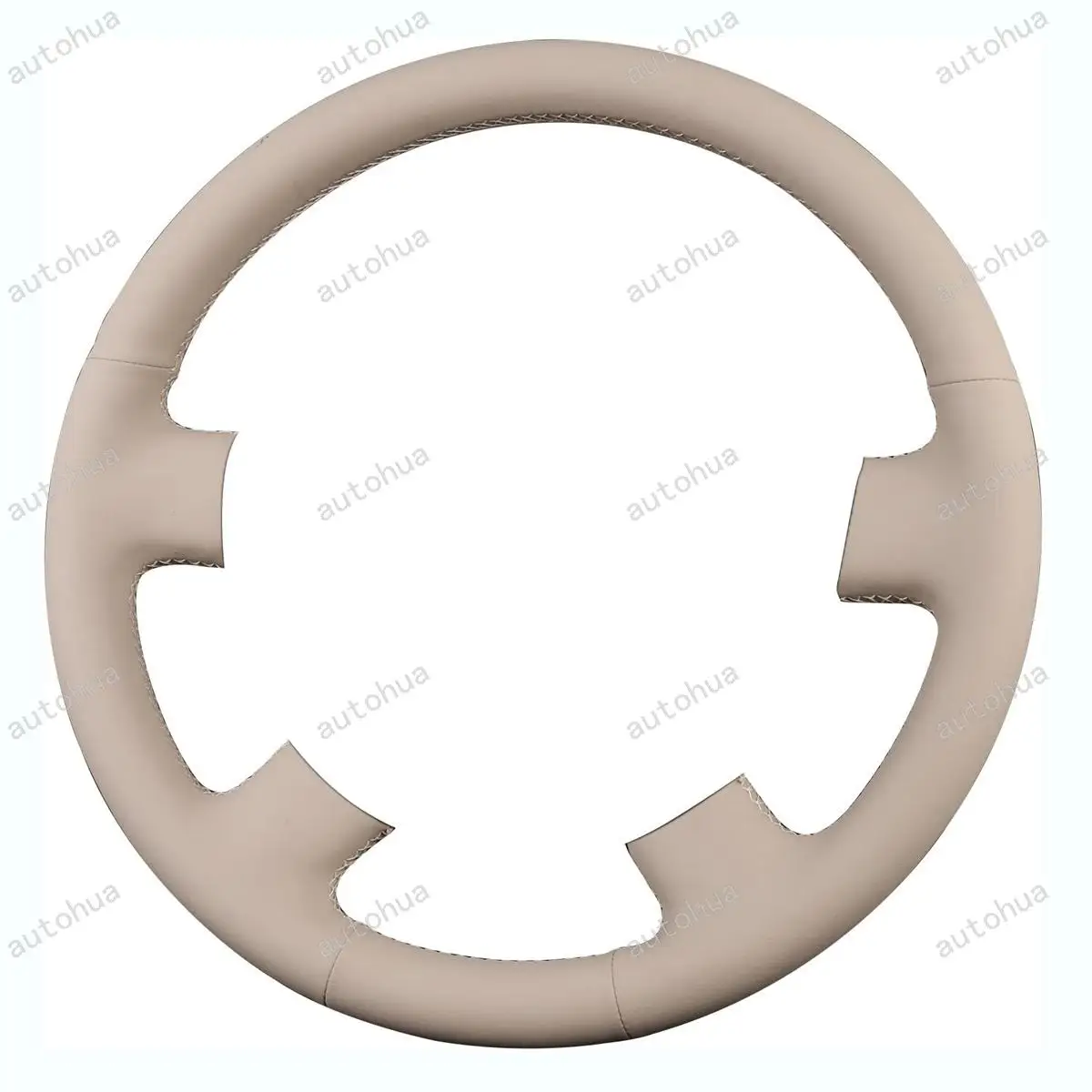 غطاء عجلة القيادة مخيط يدويًا لسيارة لينكولن 2003 طيار غير قابل للانزلاق وجيد التهوية من الجلد المصنوع من الألياف الدقيقة ملحقات السيارة الداخلية