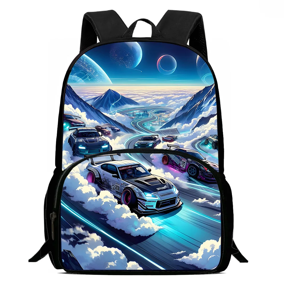 Mochilas de carros esportivos de luxo para meninos e meninas, mochilas escolares, mochila durável, presente de aniversário, grande capacidade, criança, crianças