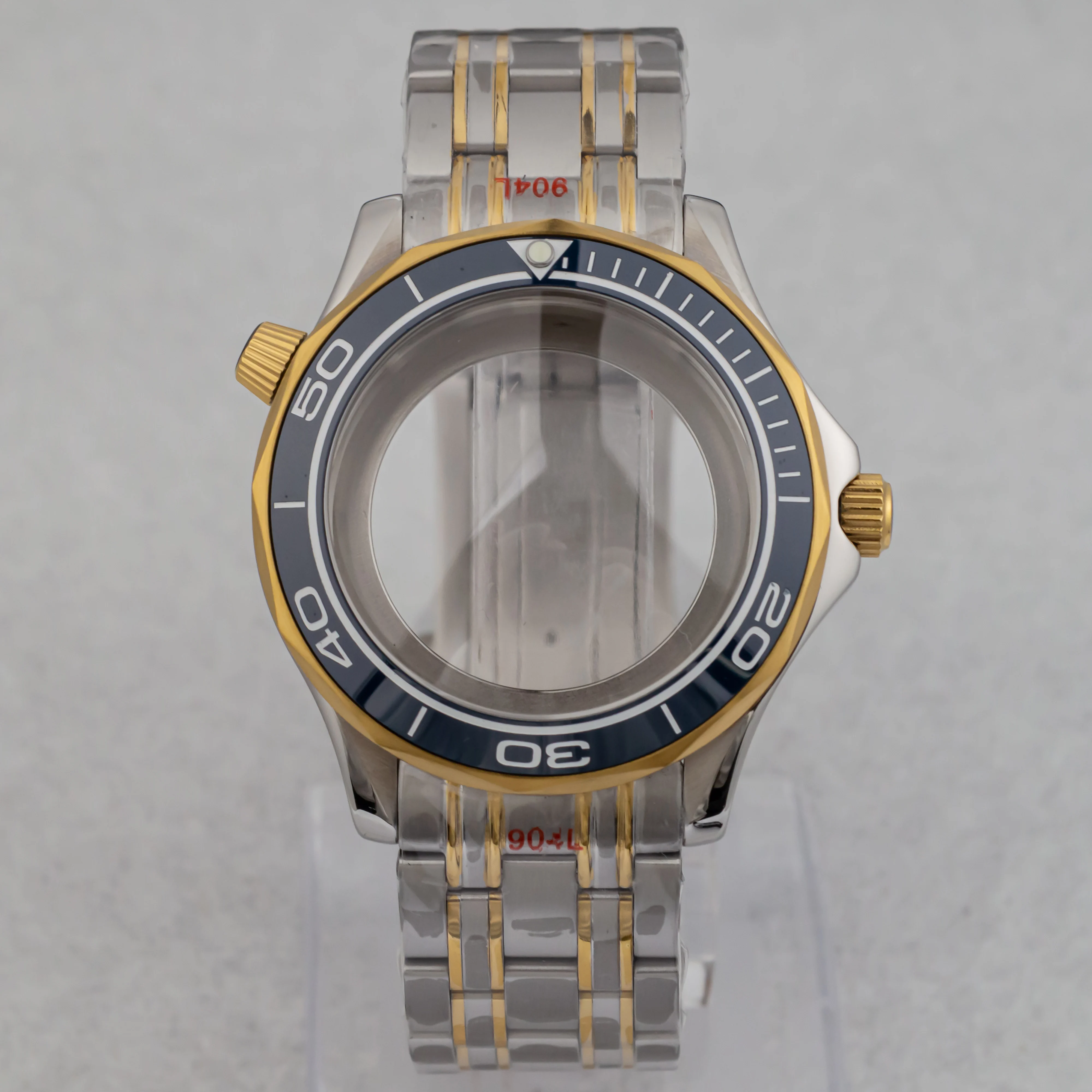 

41mm NH35 Case 21mm Bracelet Stainless Steel Mod Watchcase Band for Seamaster 300 NH35 NH36 Movement 0ATM Waterproof Watch Case