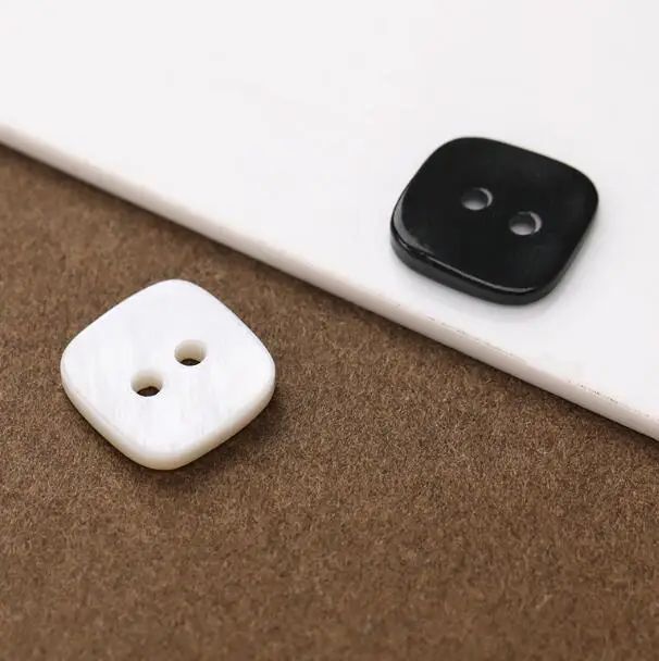 10pcs/LotSize:8.5mm-11mm Exquisite square two eyes Shell Buttons fashion Button Shirt and suit decoration Sewing(SSA-3925)