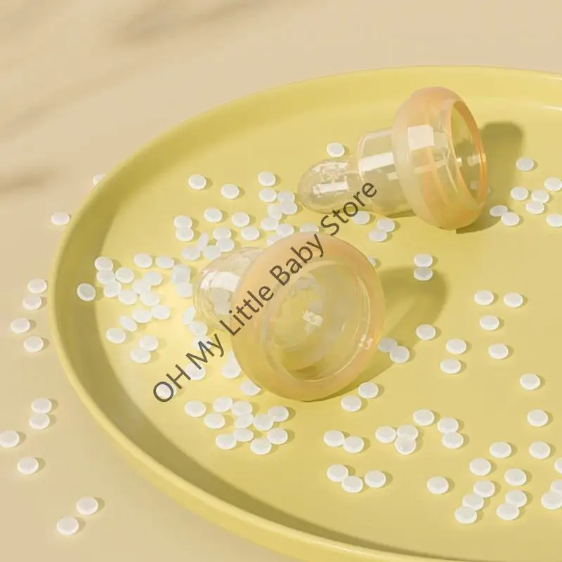 مصاصة طعام الأطفال من السيليكون M76C وعضاضة لتغذية الرضع بأمان #4