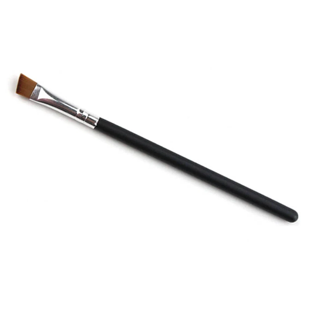 10Pcs Eyebrow Brush Set Premium Nylon Mini Makeup Brushes Black Smooth Wooden Handle Portable Supplies for Salon Home