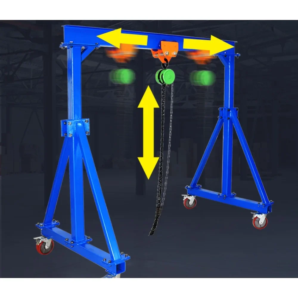 Mobile gantry crane small hand push detachable electric lift