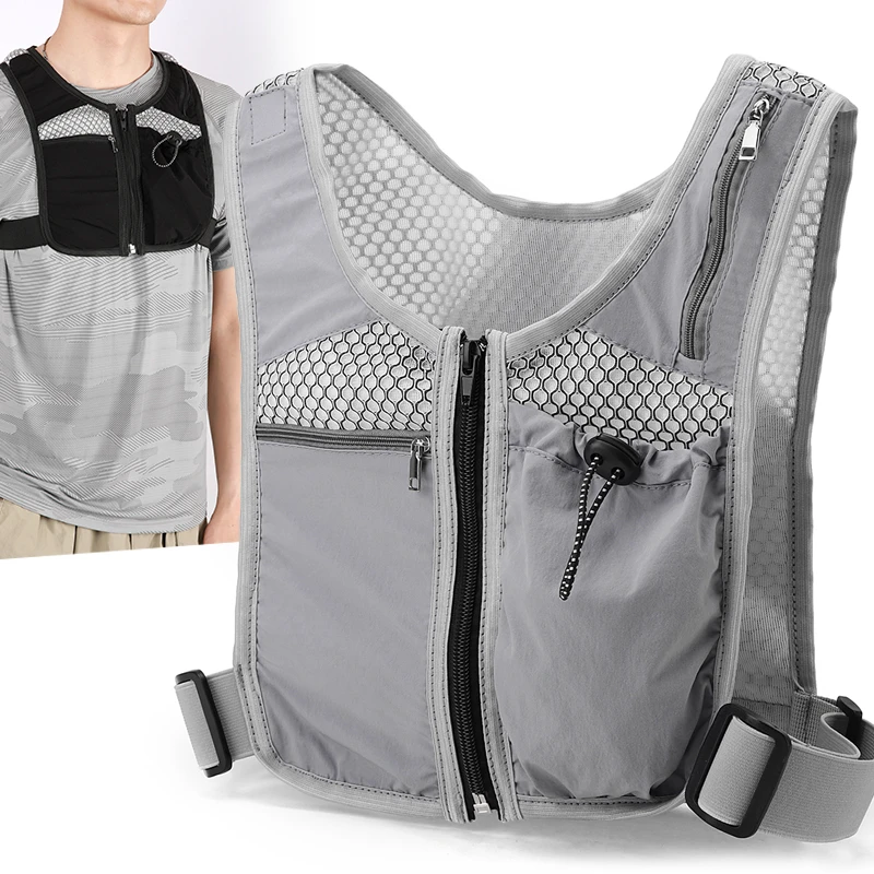 

Уличная мужская нагрудная сумка, легкий жилет, дышащий жилет для бега, велосипедный мотоцикл, кемпинг, альпинизм, спортивный маленький рюкзак