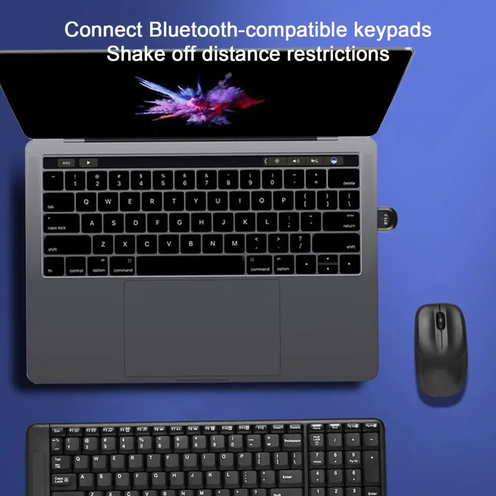 USB Transmitter Black Color Dongle Receiver Compact Size USB Unifying Receiver Bluetooth-compatible Adapter Multipurpose